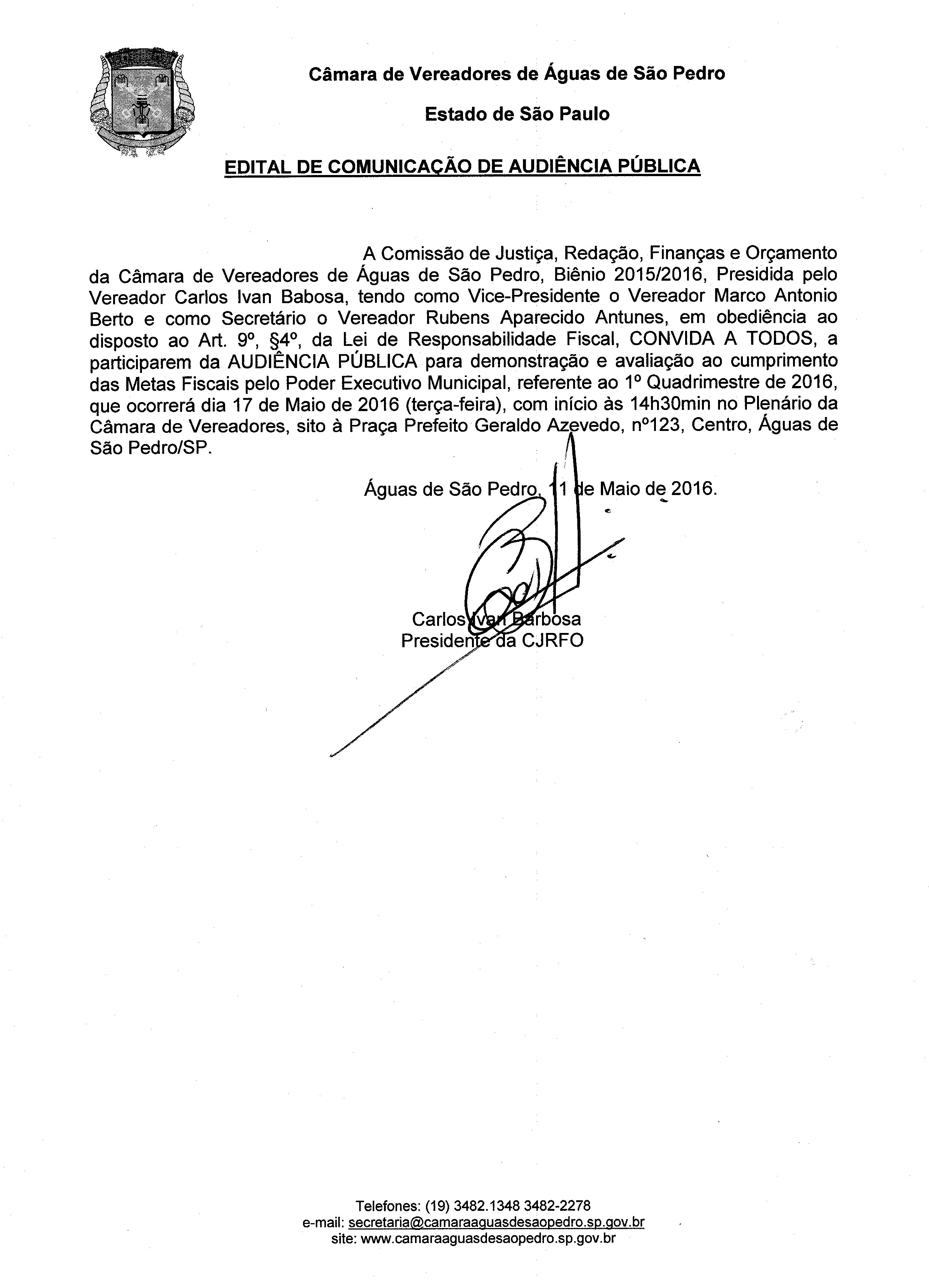 Imagem 2016517_CONVOCAÇÃO AUDIENCIA PÚBLICA Selecione a Imagem